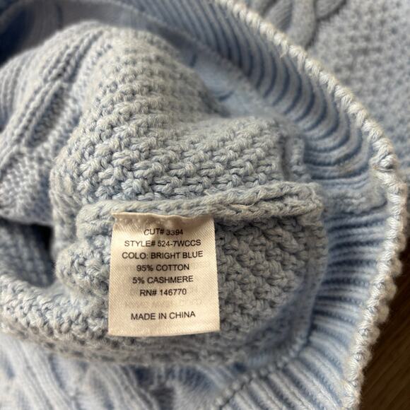 Re/Done Cable Knit Crop Cashmere Sweater Women's Small Minimalist - Picture 8 of 11